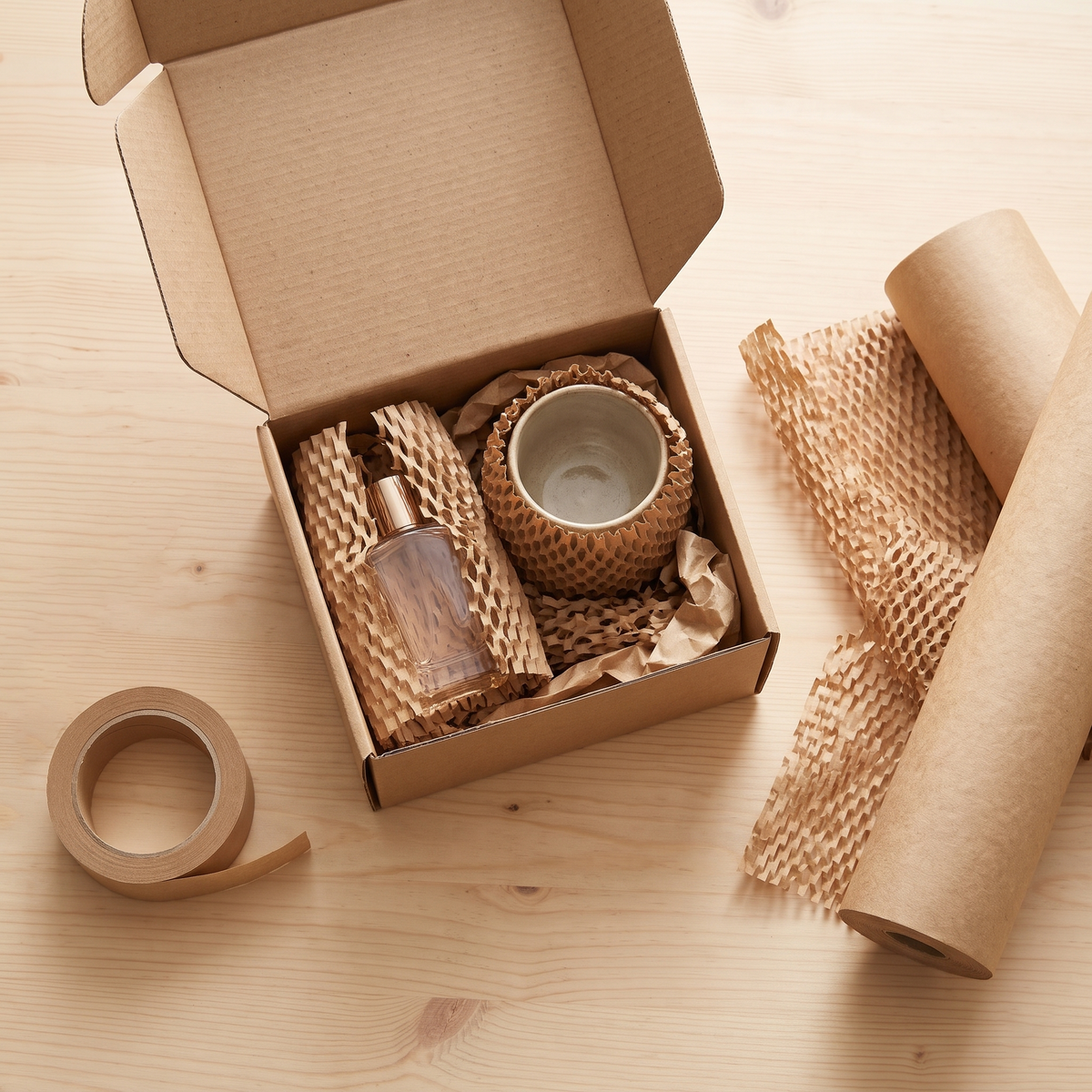 Honeycomb kraft wrap roll paper bubble wrap 15 inch