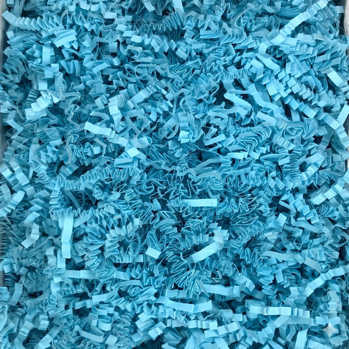 Light Blue crinkle cut shredded paper filler