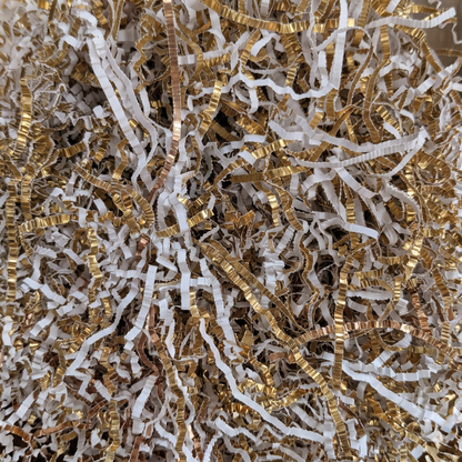 Metallic Gold crinkle cut shredded paper filler
